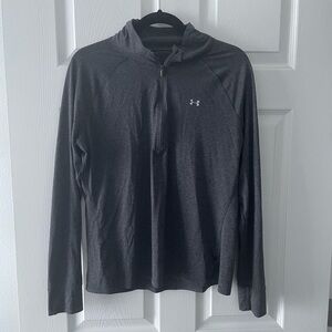 Under Armour Charcoal Long-Sleeved Quarter Zip